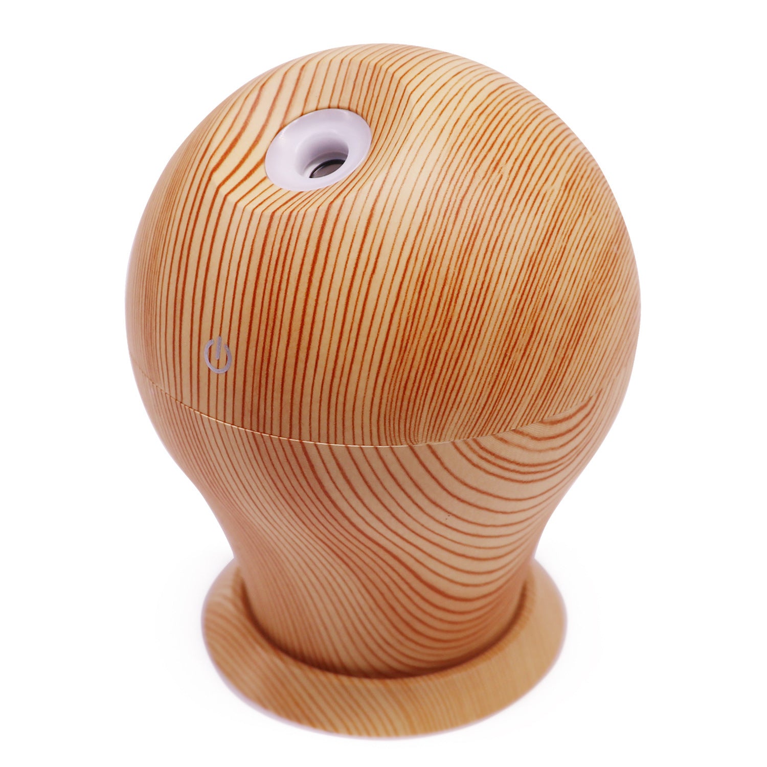 Household aromatherapy humidifier with wood grain design and USB power supply, under 1 liter capacity.
